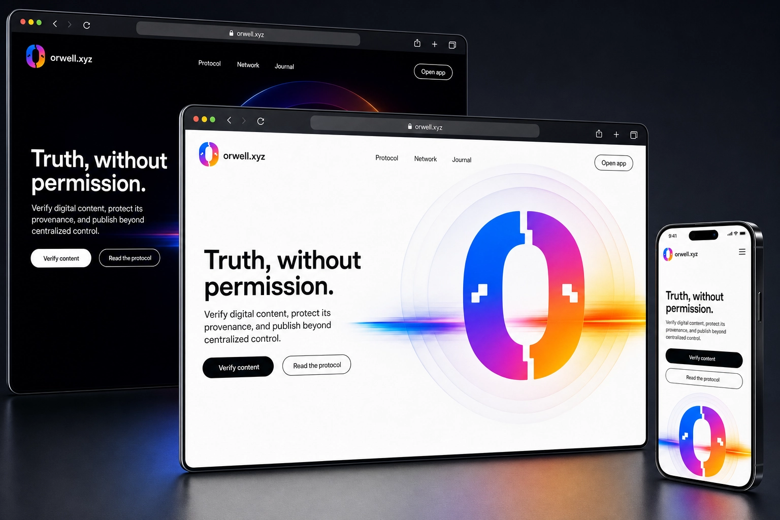 orwell.xyz website concept preview