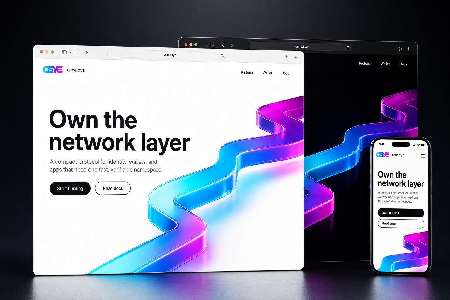 osne.xyz website concept preview