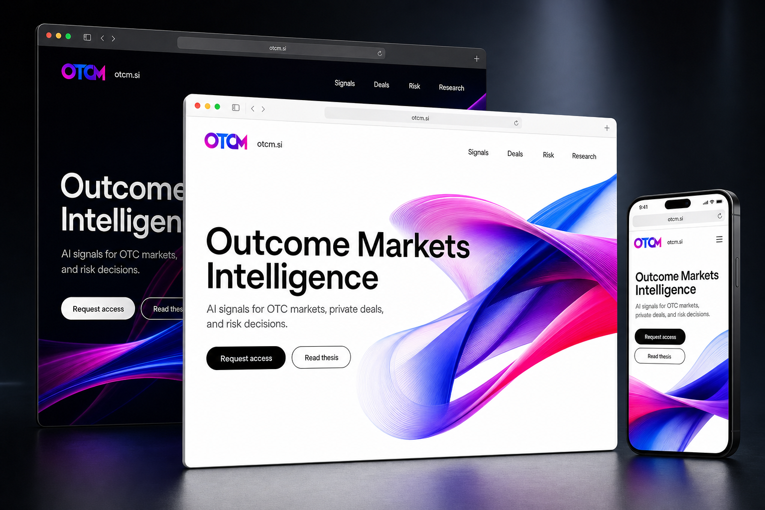 otcm.si website concept preview enlarged