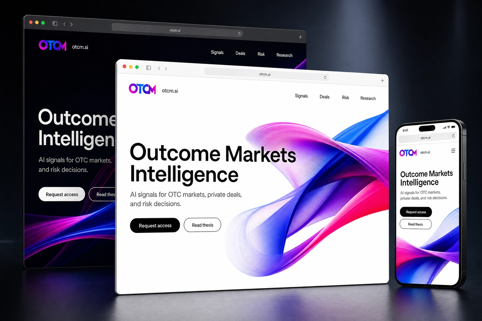 otcm.si website concept preview