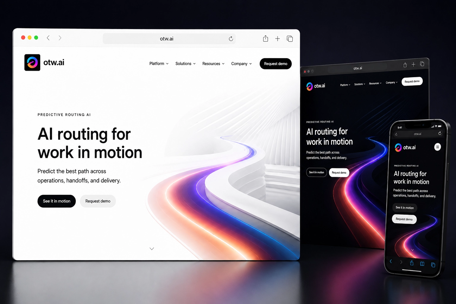 otw.ai website concept preview