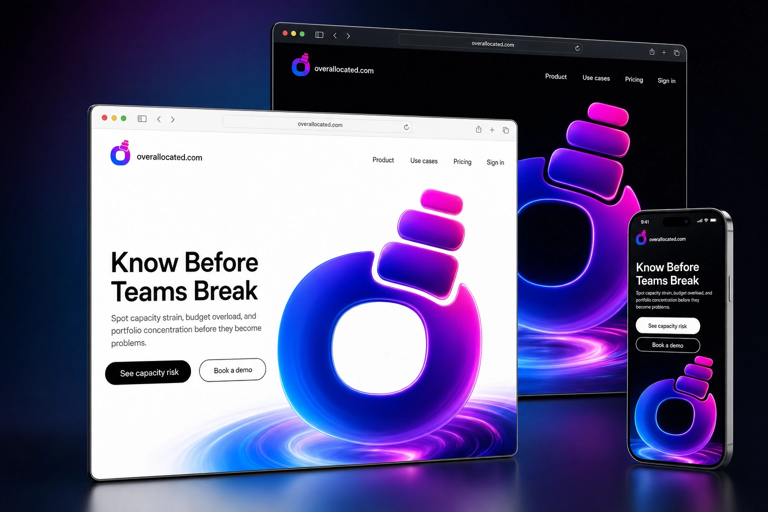 overallocated.com website concept preview