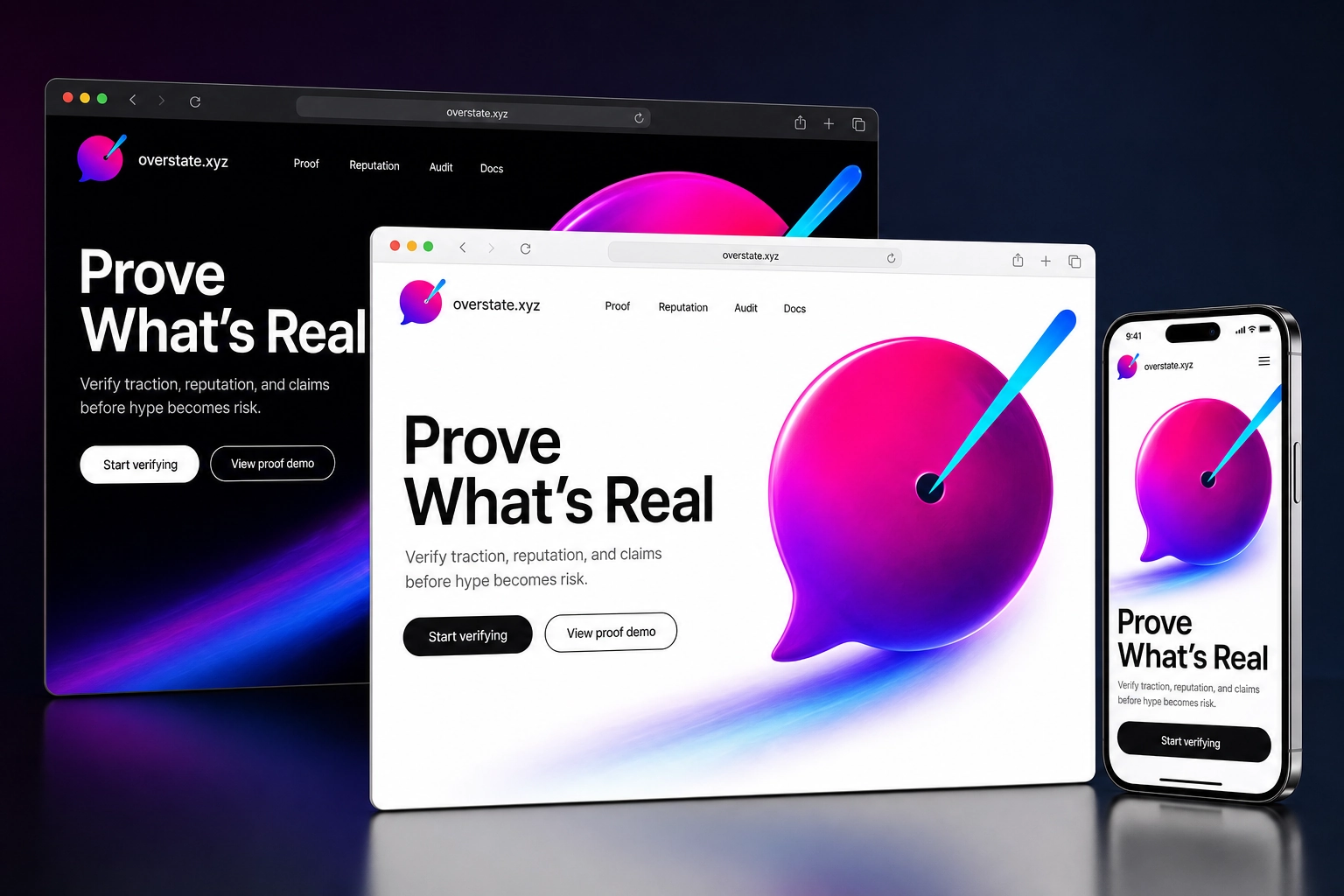 overstate.xyz website concept preview