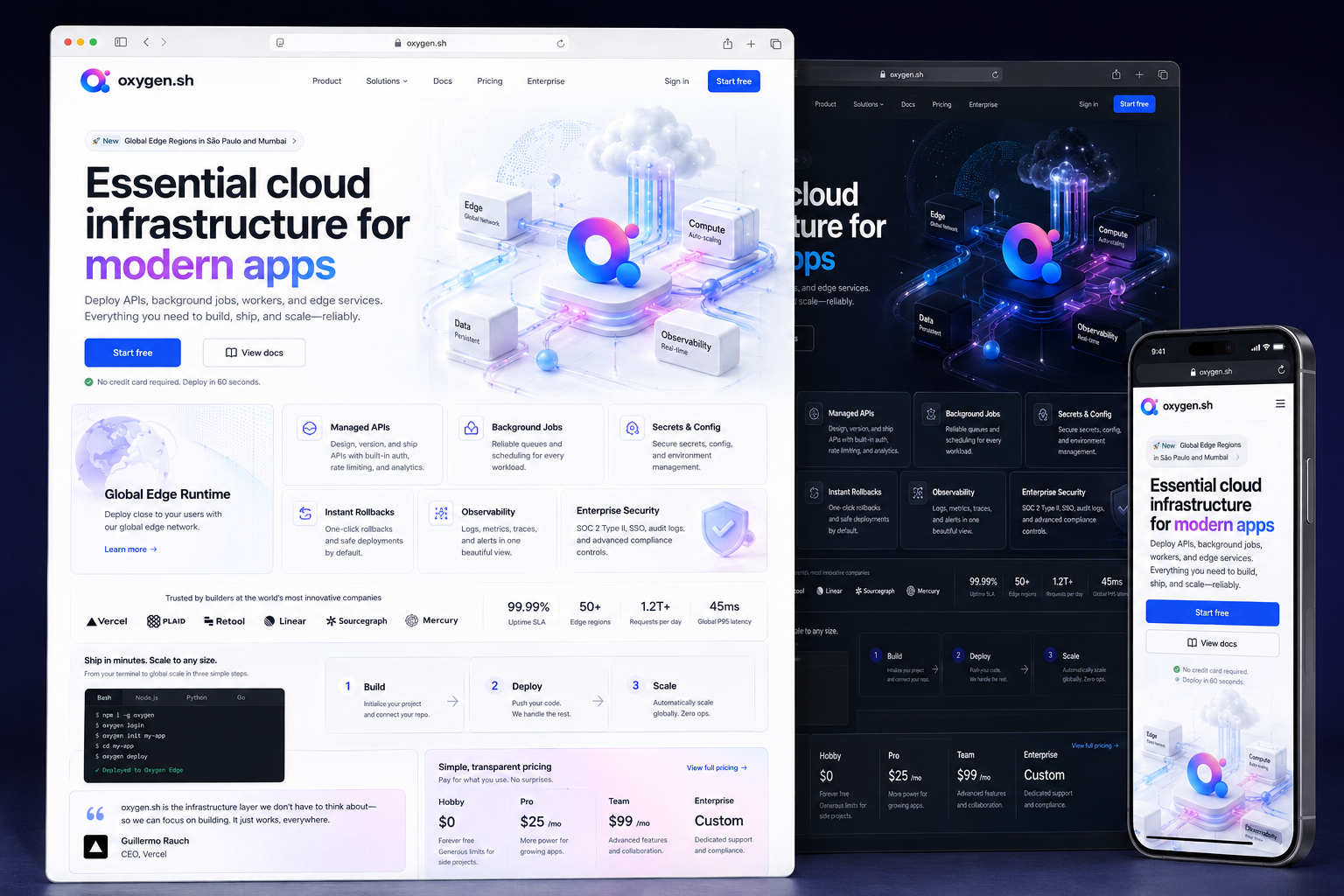 oxygen.sh website concept preview