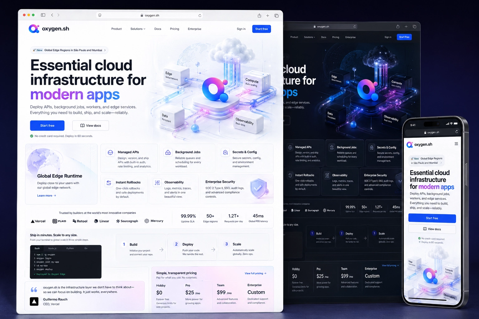 oxygen.sh website concept preview