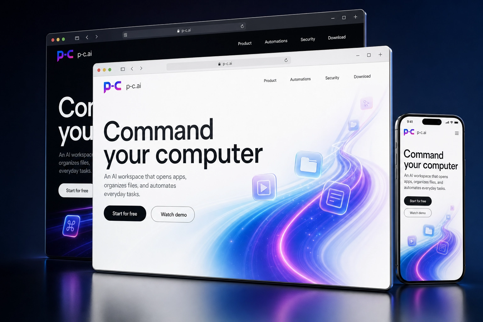 p-c.ai website concept preview