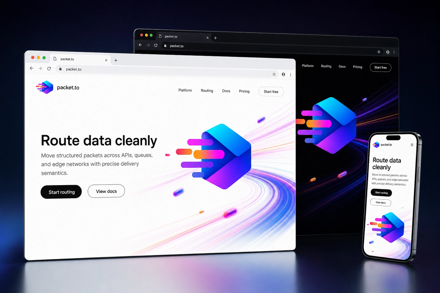 packet.to website concept preview