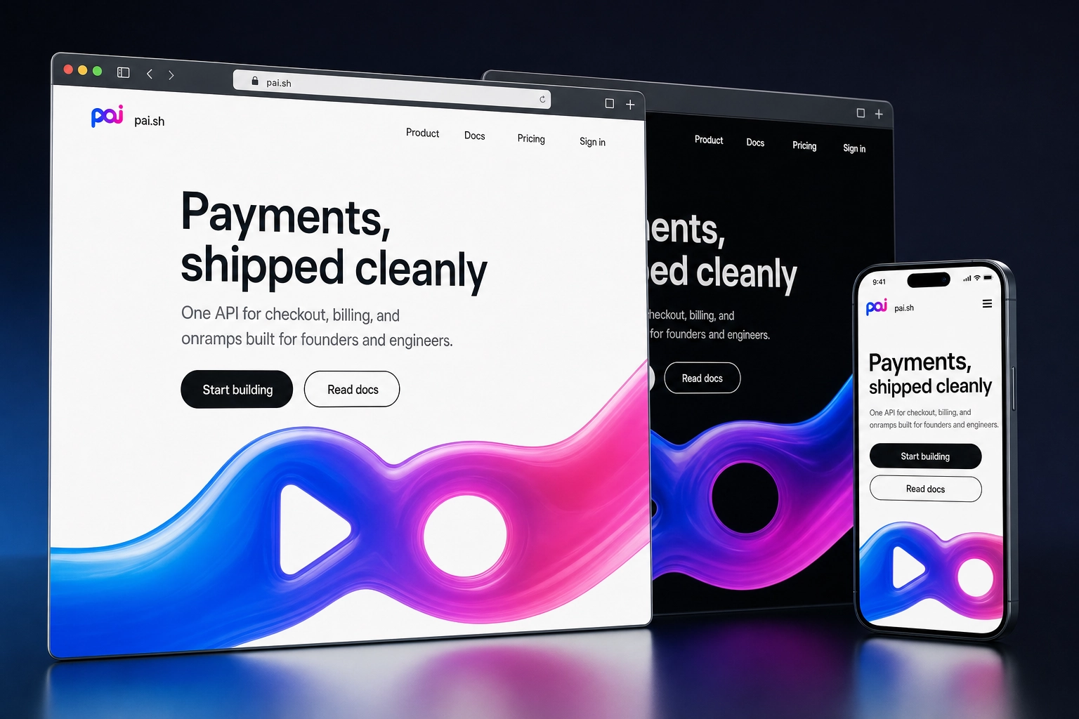 pai.sh website concept preview