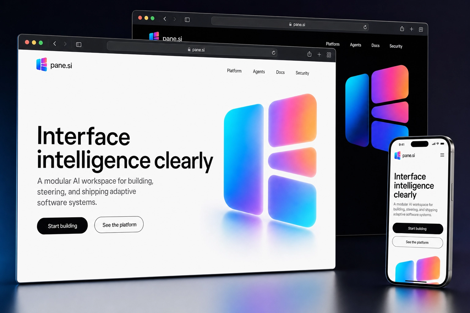 pane.si website concept preview