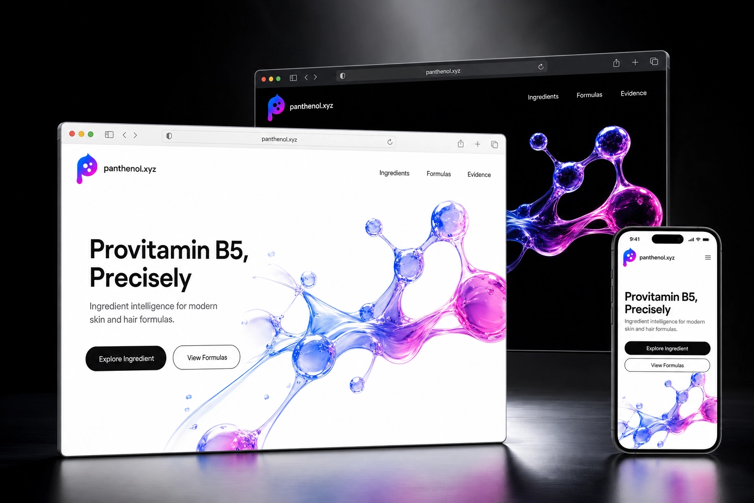 panthenol.xyz website concept preview