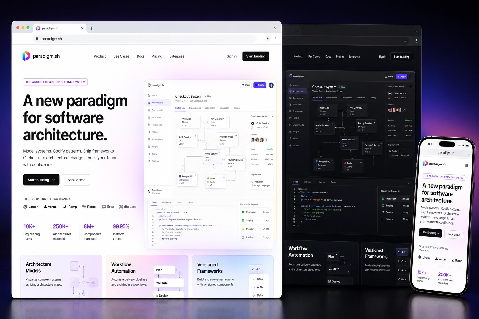 paradigm.sh website concept preview