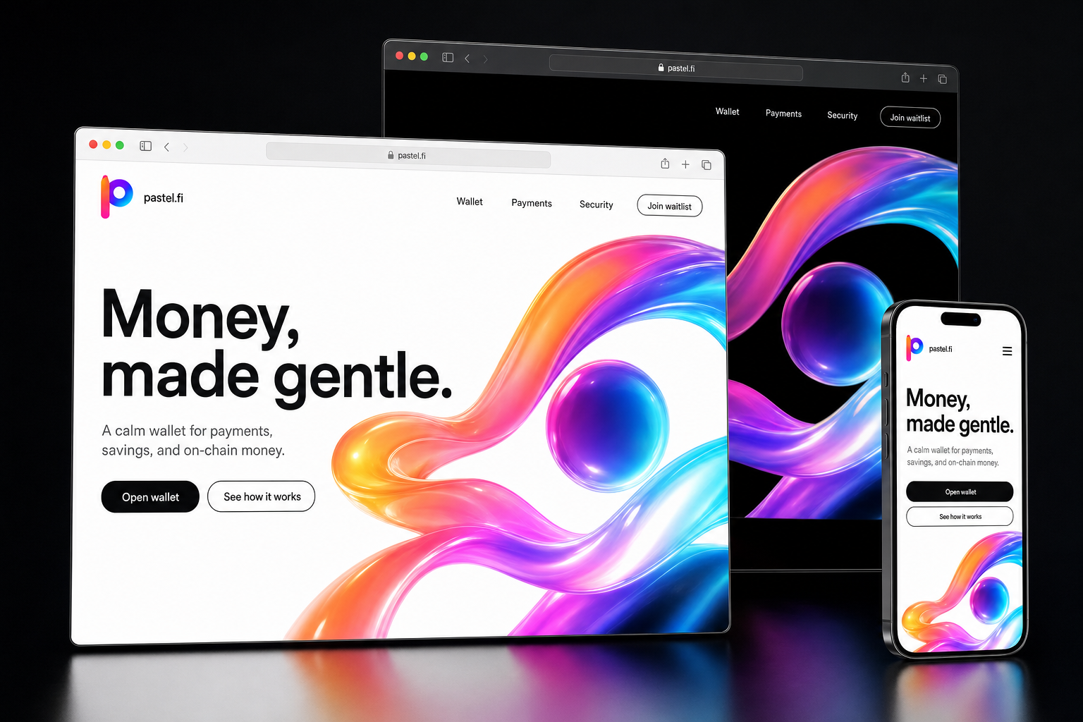 pastel.fi website concept preview enlarged