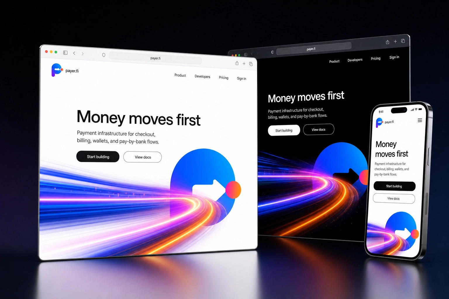 payer.fi website concept preview
