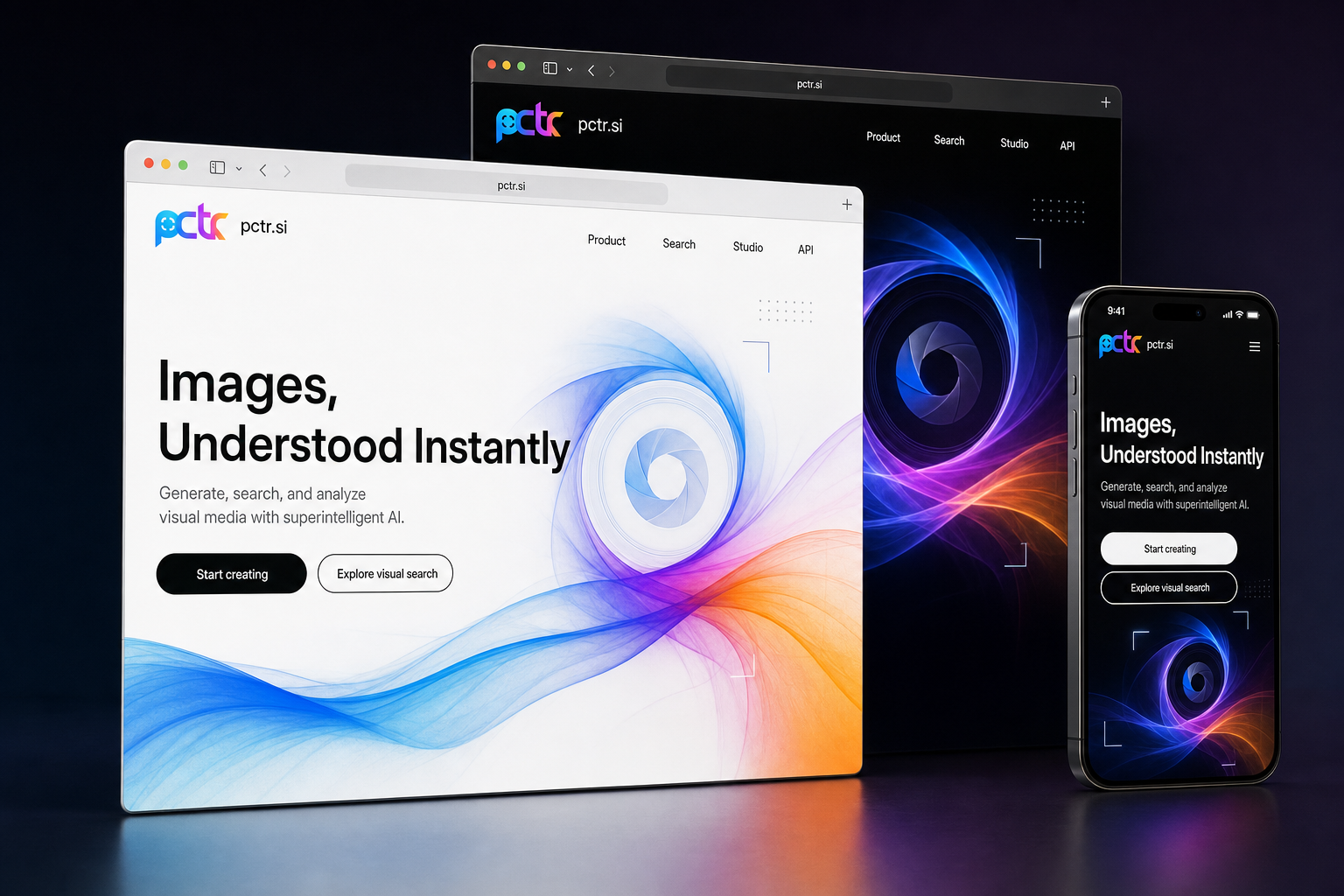 pctr.si website concept preview enlarged