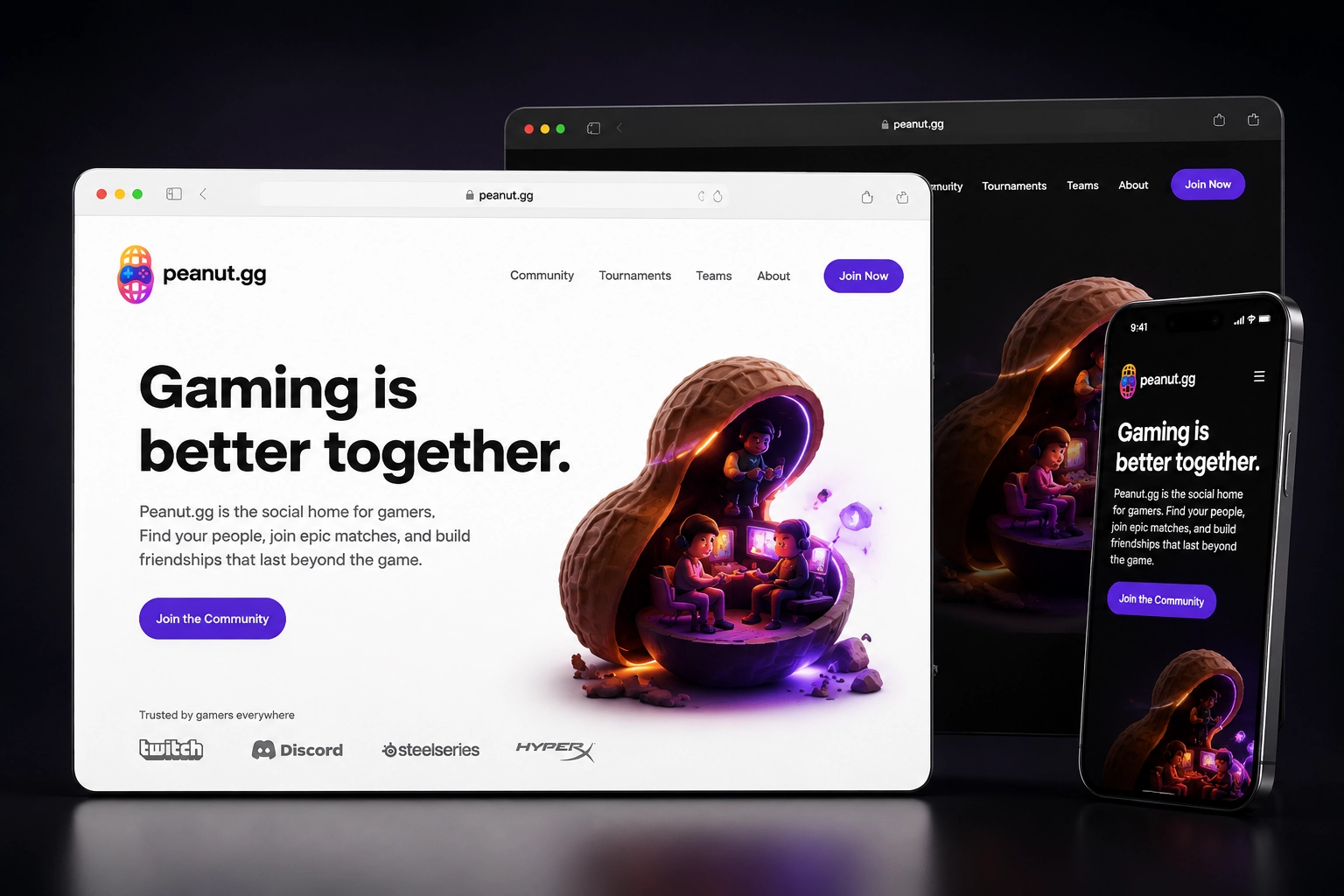 peanut.gg website concept preview