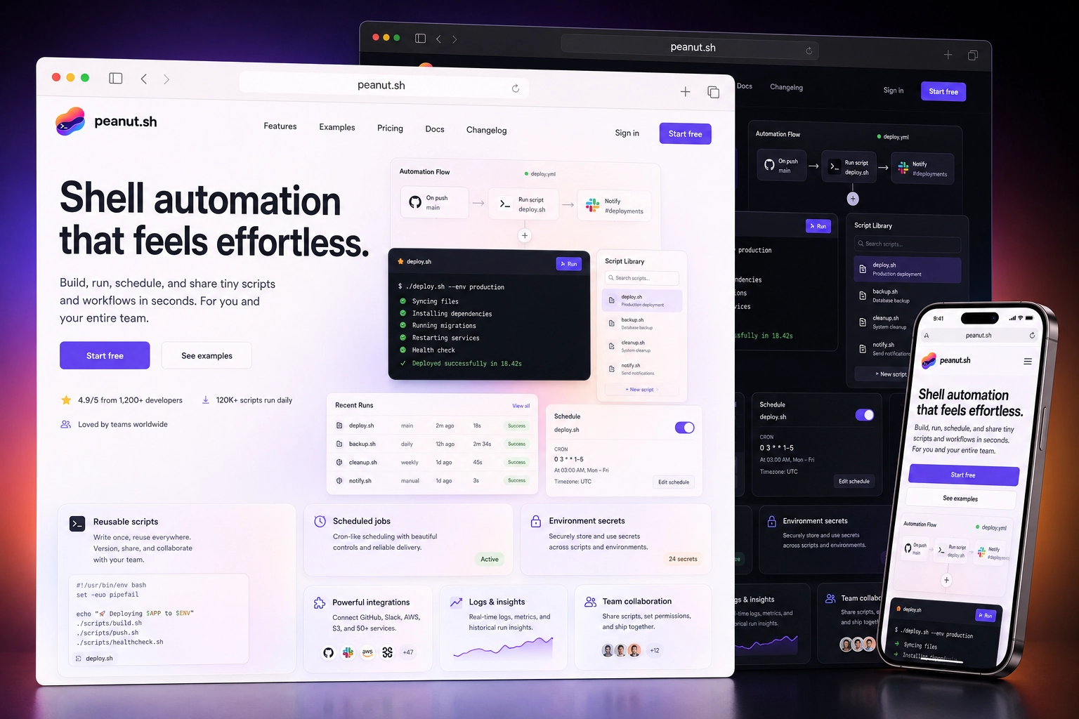 peanut.sh website concept preview