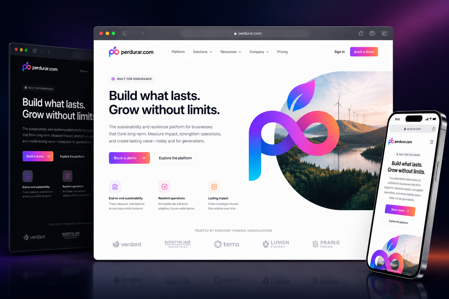 perdurar.com website concept preview