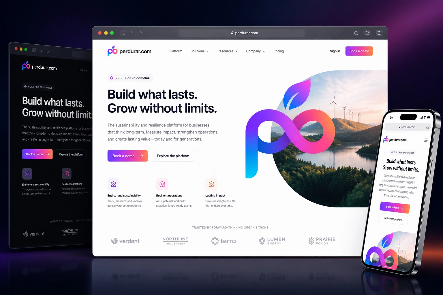 perdurar.com website concept preview