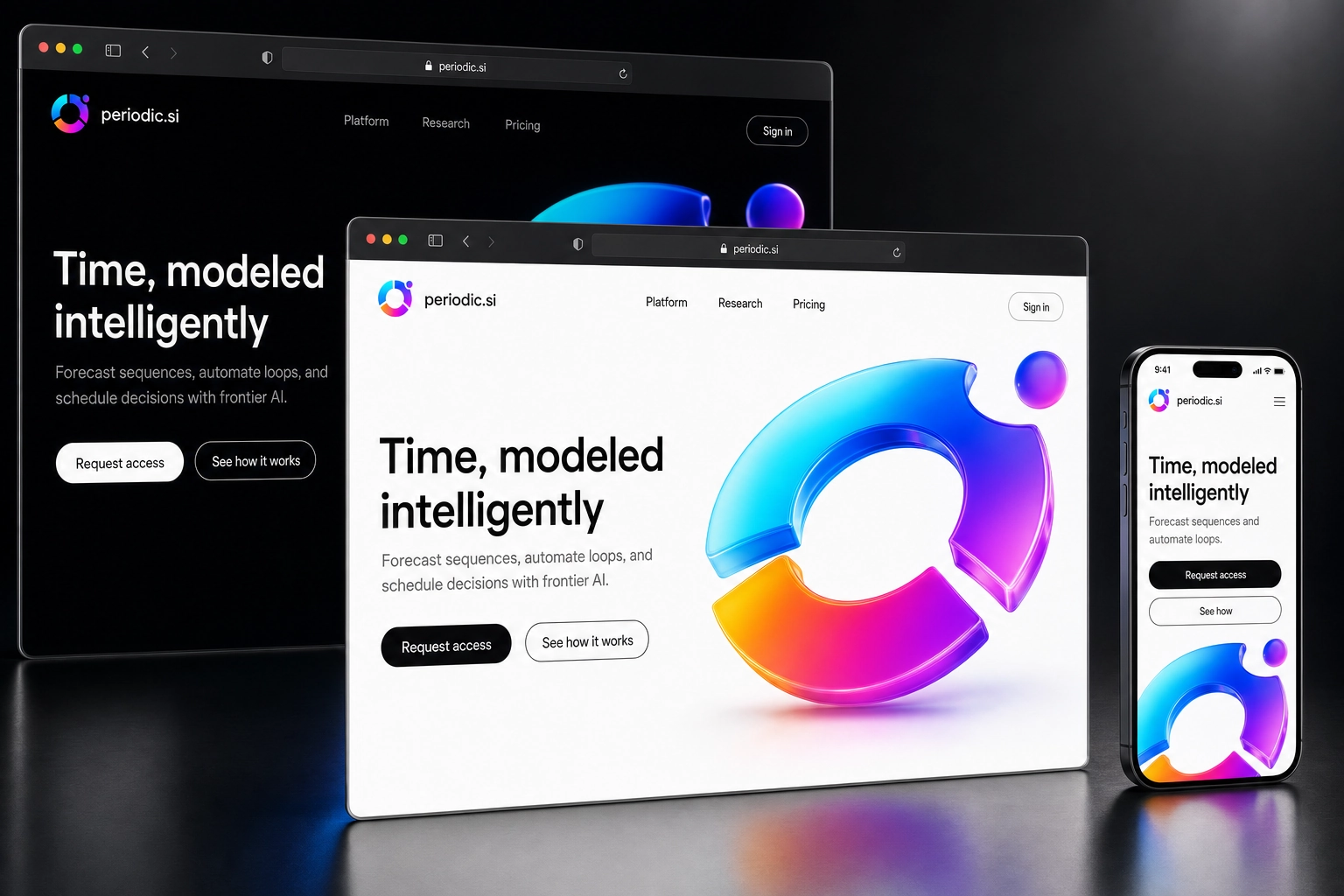 periodic.si website concept preview
