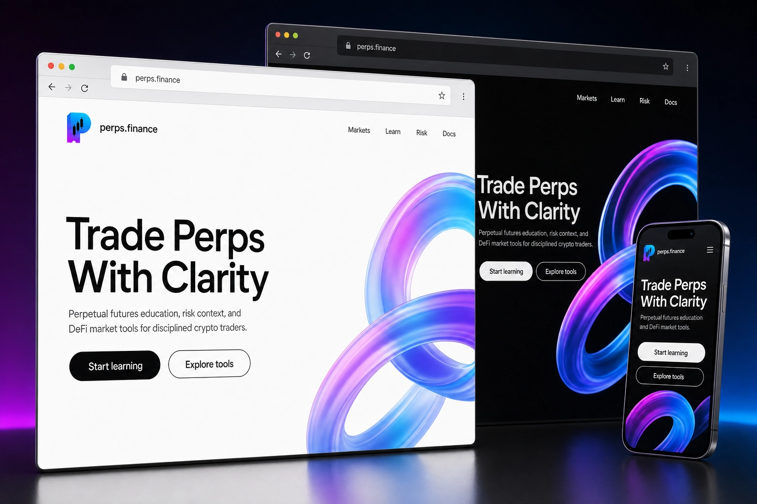 perps.finance website concept preview