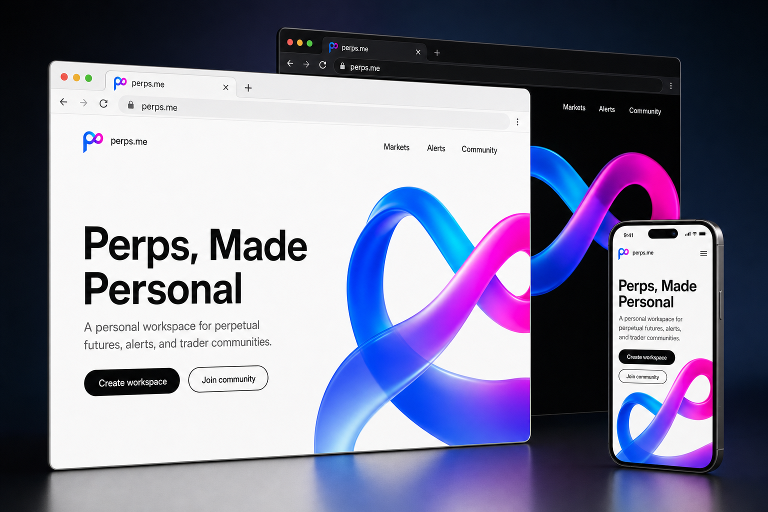 perps.me website concept preview