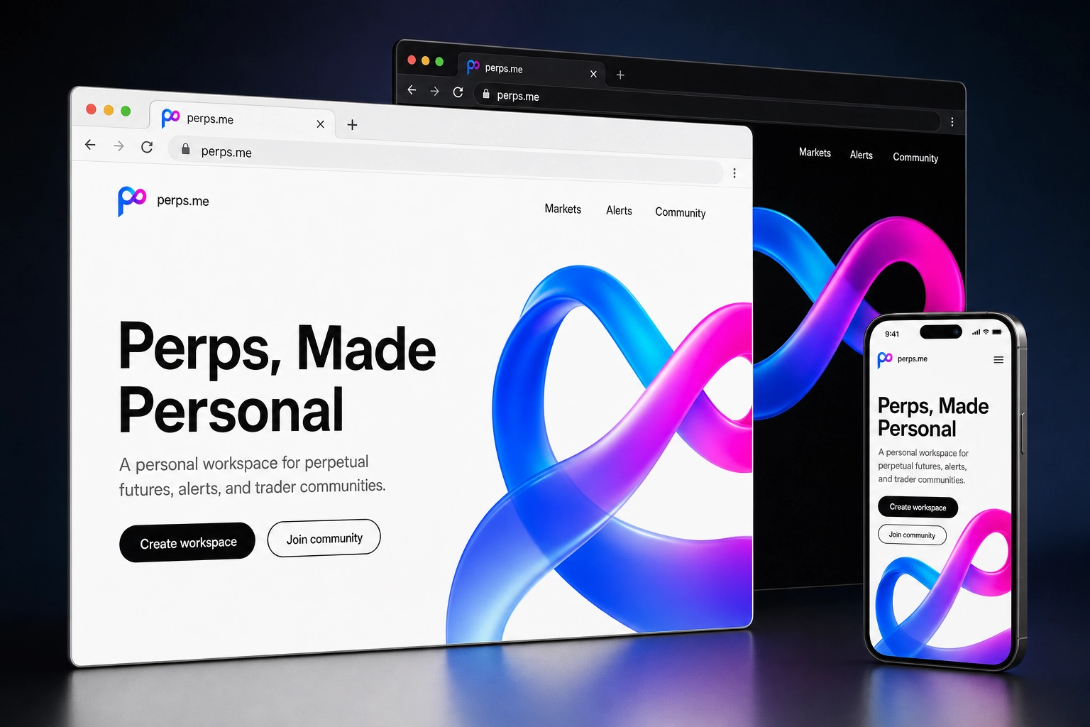 perps.me website concept preview