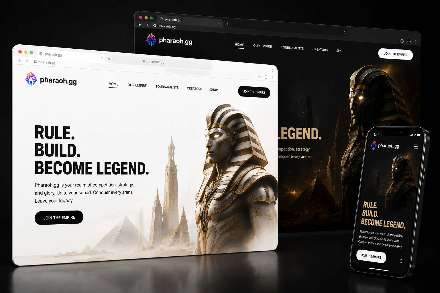 pharaoh.gg website concept preview