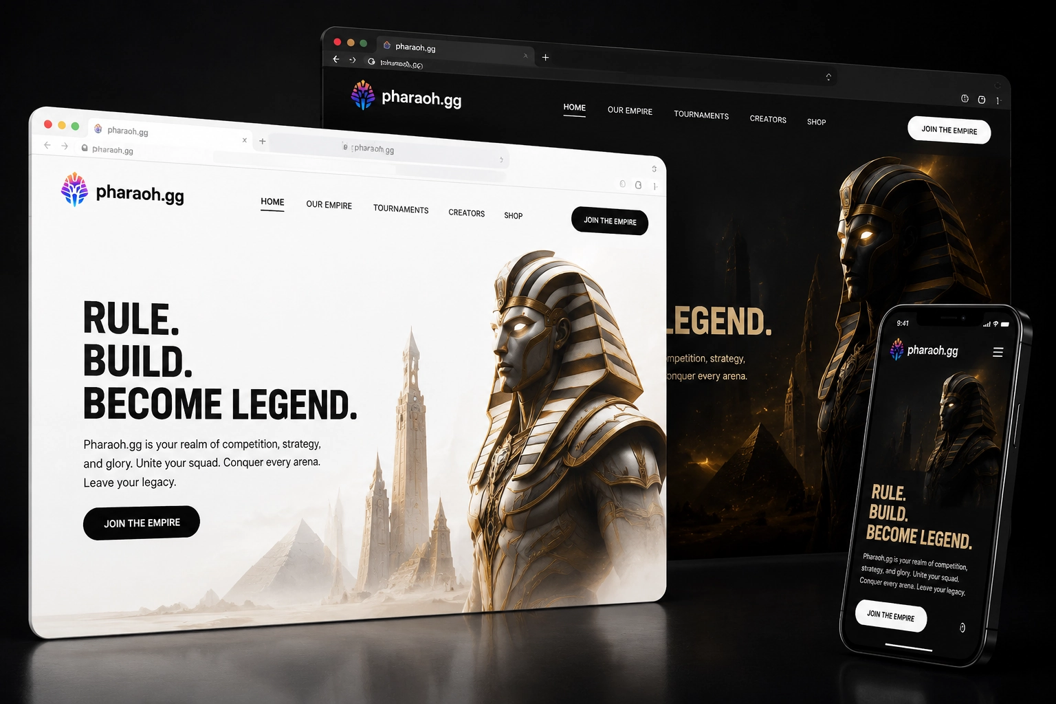 pharaoh.gg website concept preview