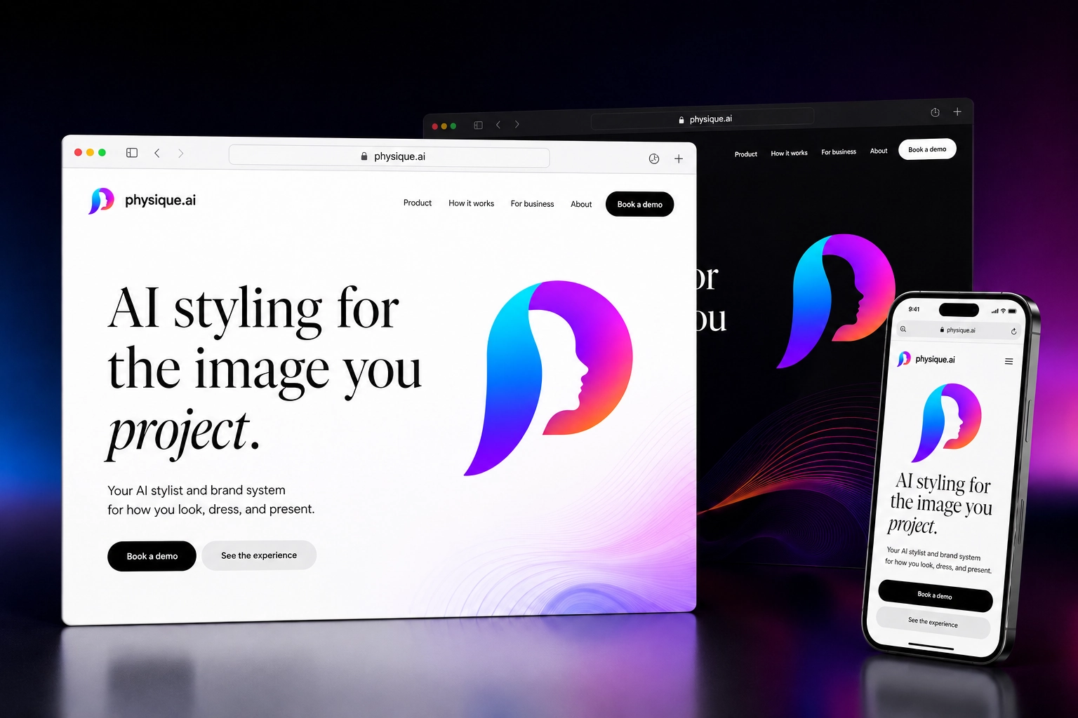 physique.ai website concept preview