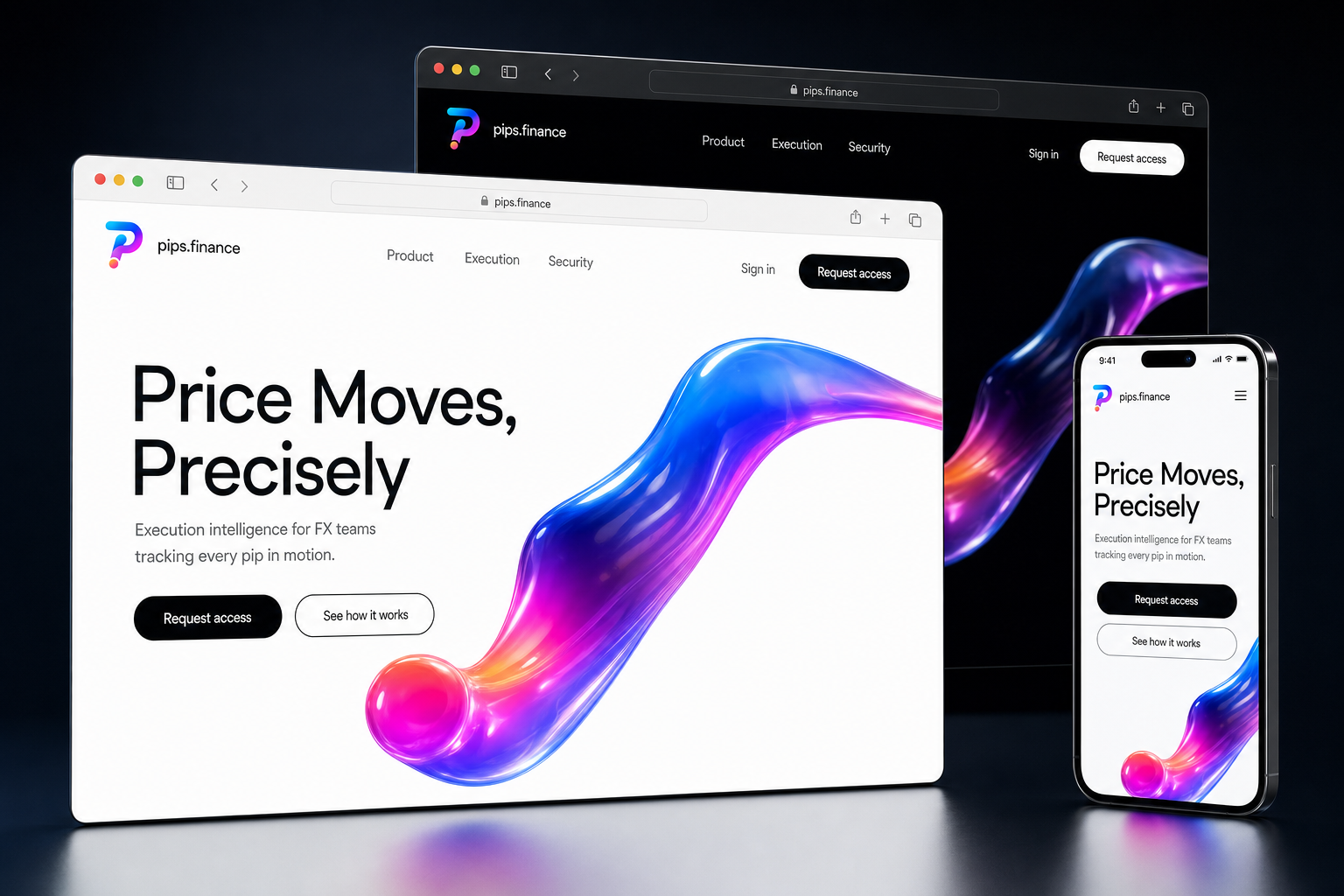 pips.finance website concept preview