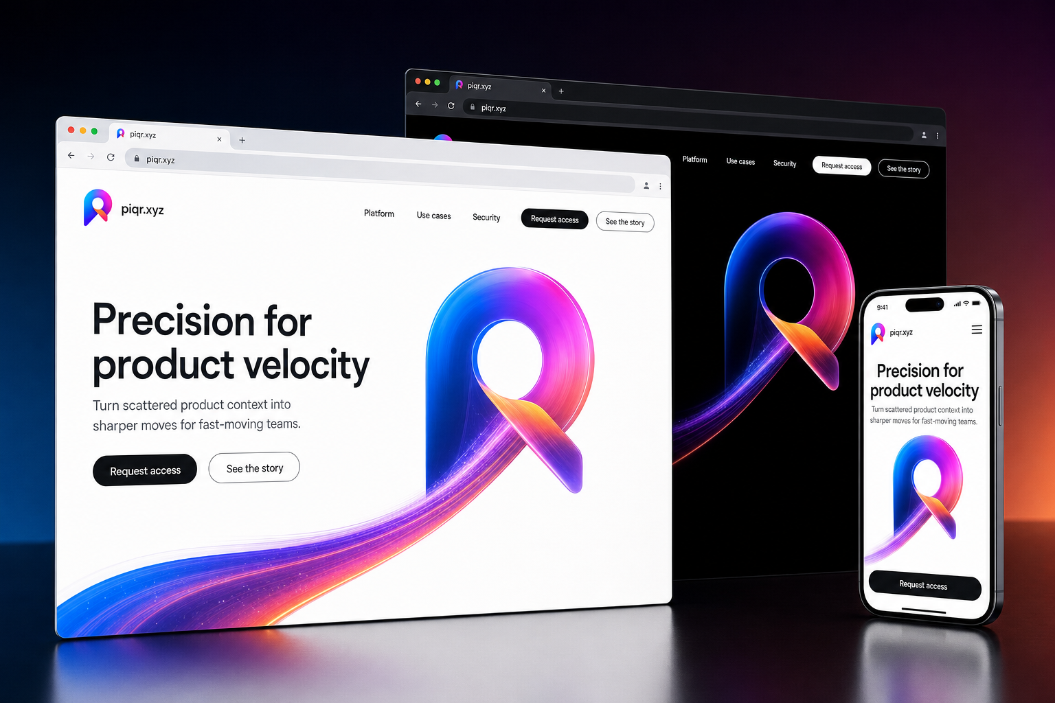 piqr.xyz website concept preview