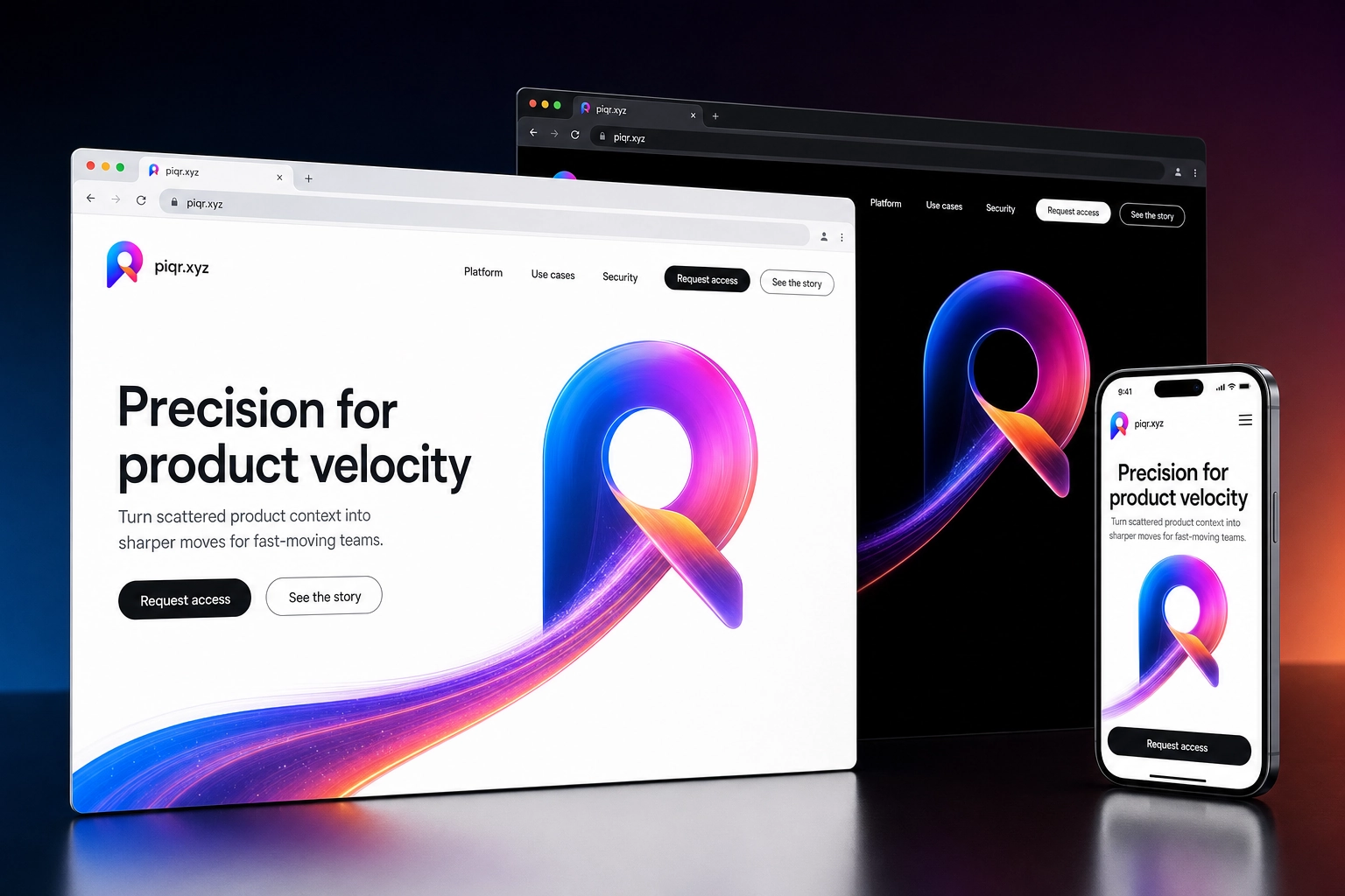 piqr.xyz website concept preview