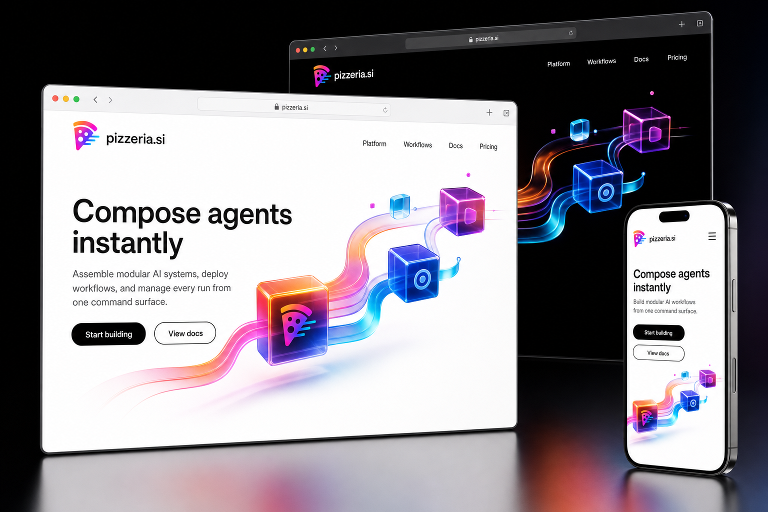 pizzeria.si website concept preview