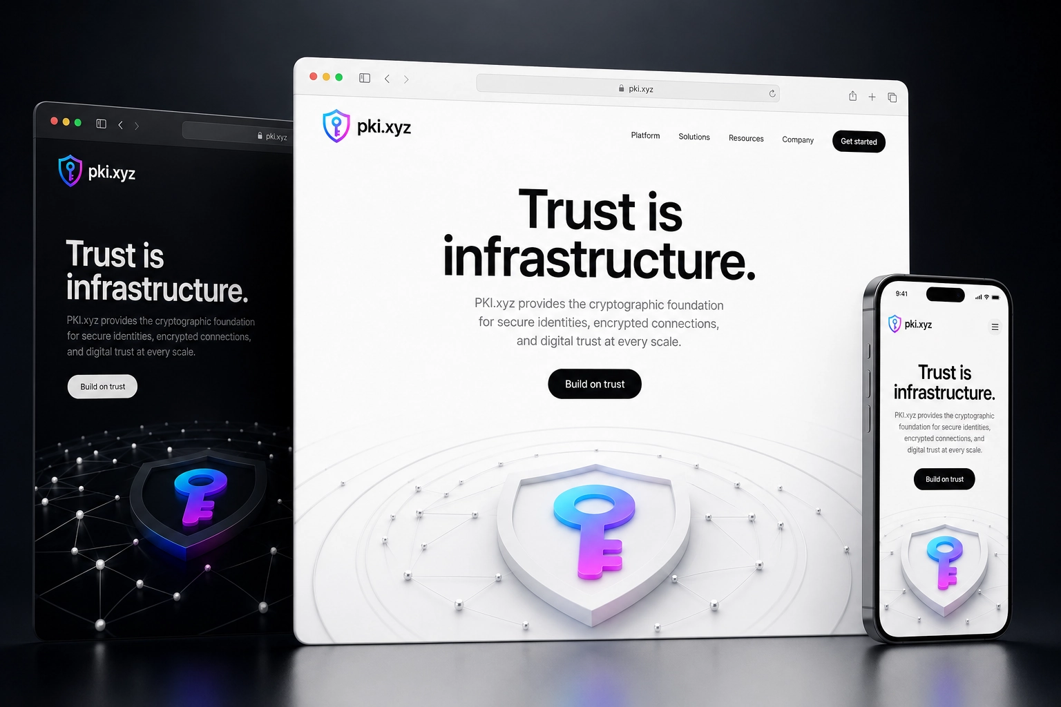 pki.xyz website concept preview