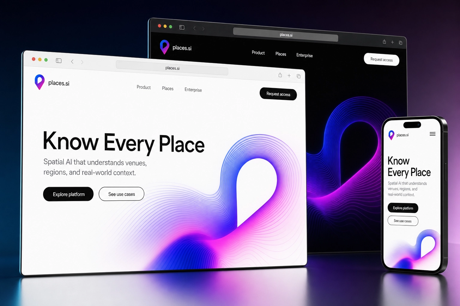 places.si website concept preview