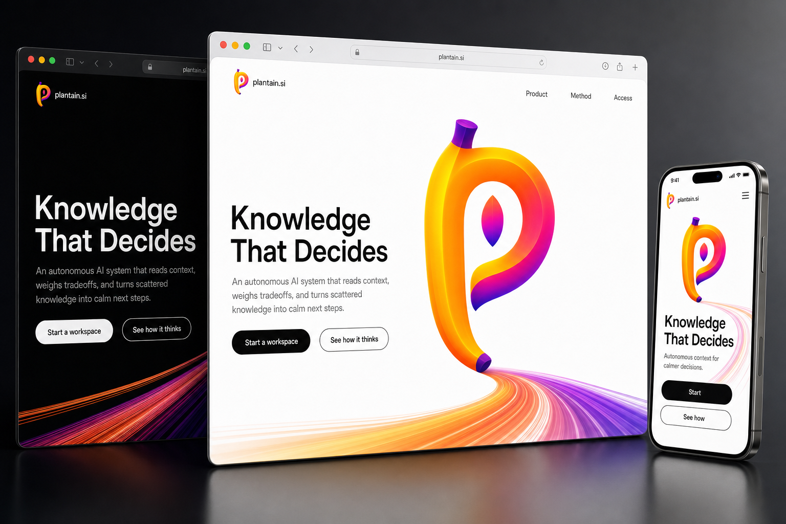 plantain.si website concept preview