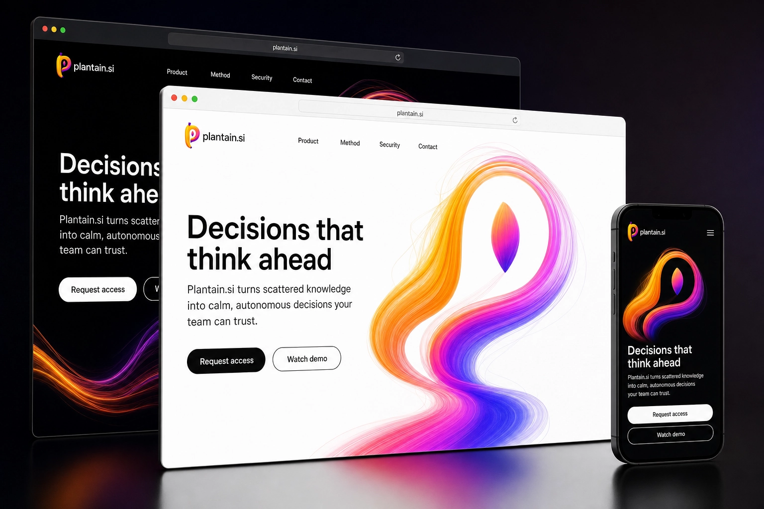 plantain.si website concept preview