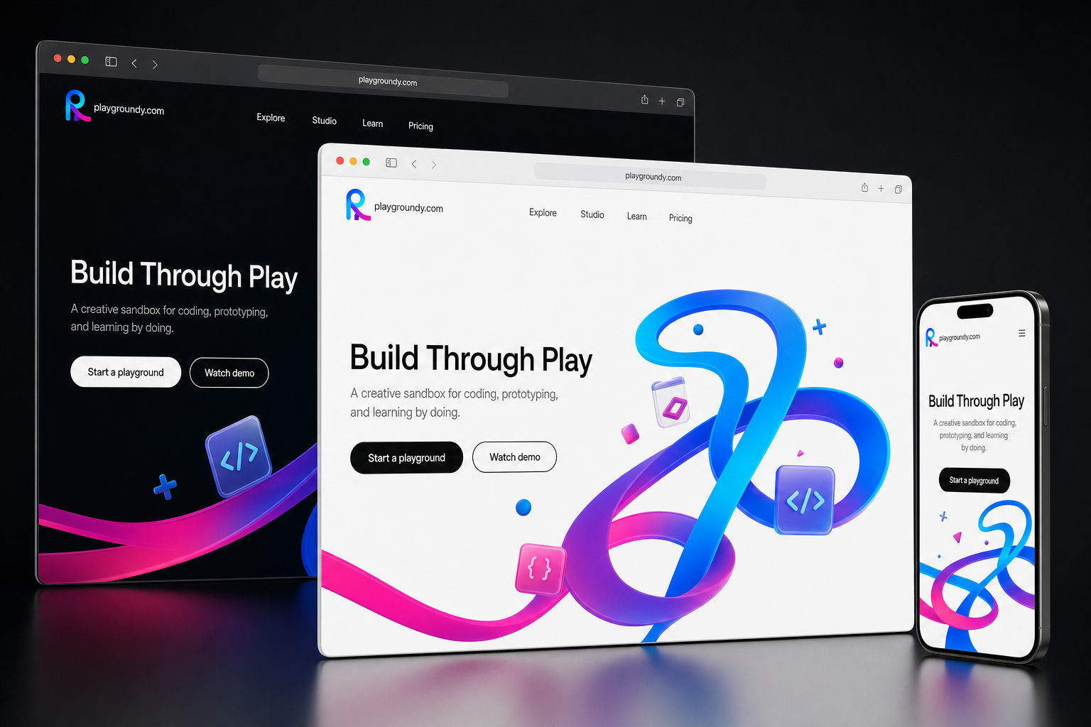 playgroundy.com website concept preview enlarged