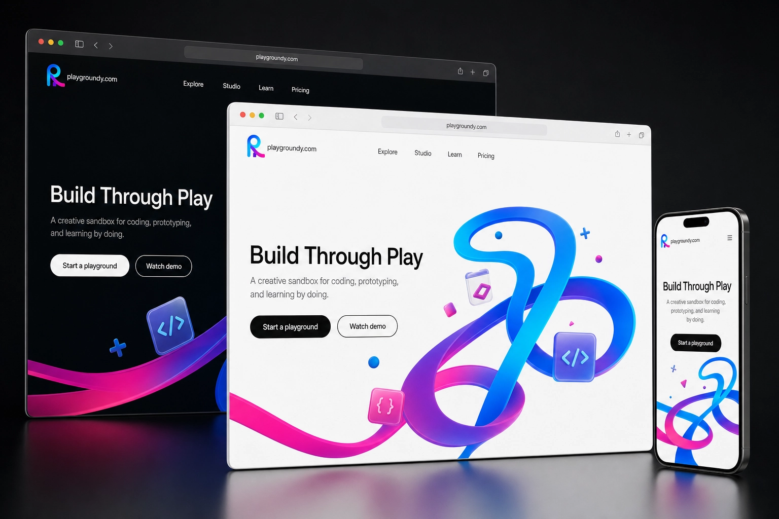 playgroundy.com website concept preview