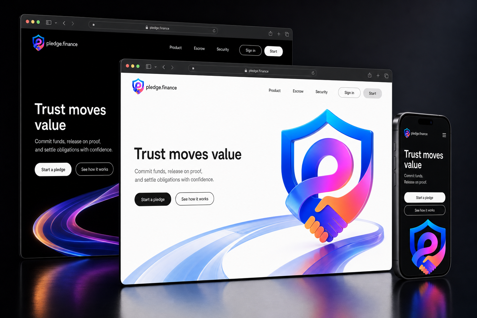 pledge.finance website concept preview