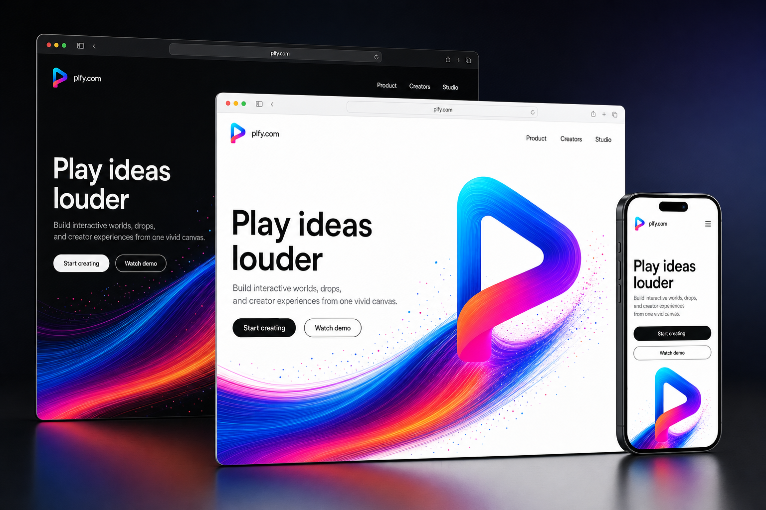 plfy.com website concept preview