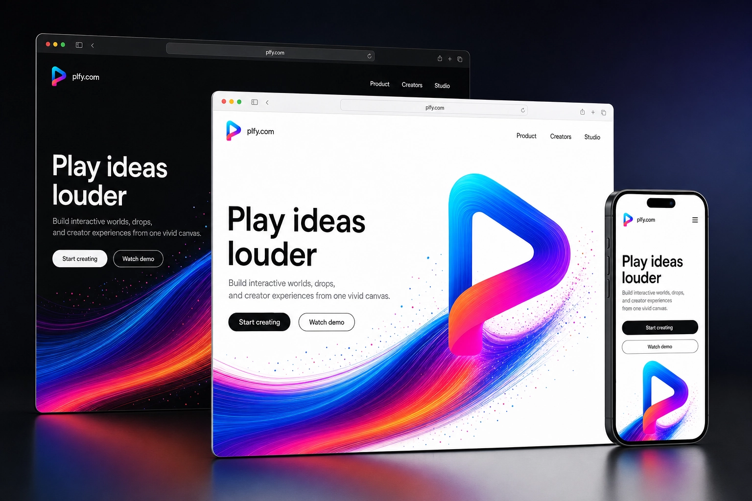 plfy.com website concept preview