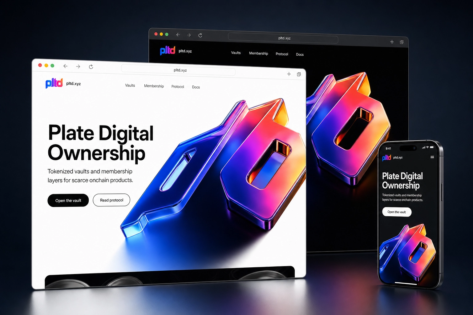 pltd.xyz website concept preview