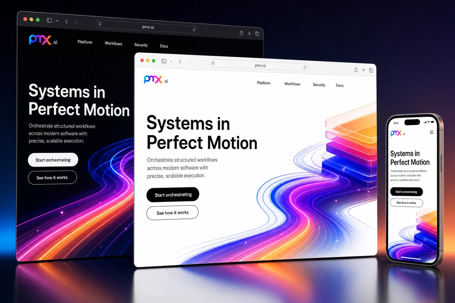 pmx.si website concept preview