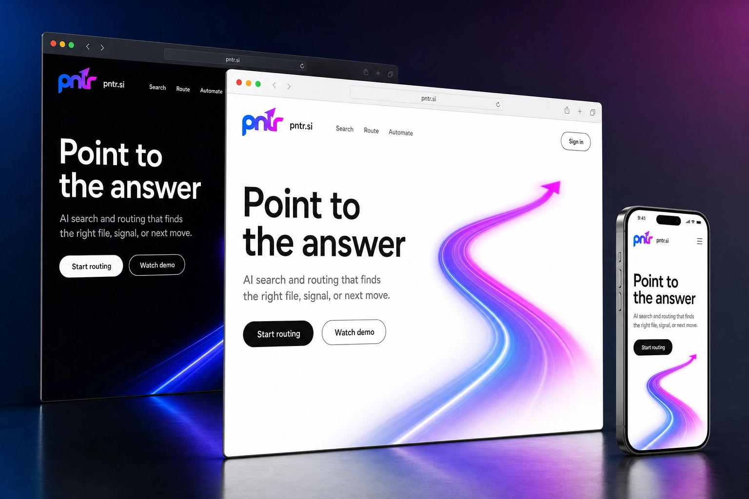 pntr.si website concept preview