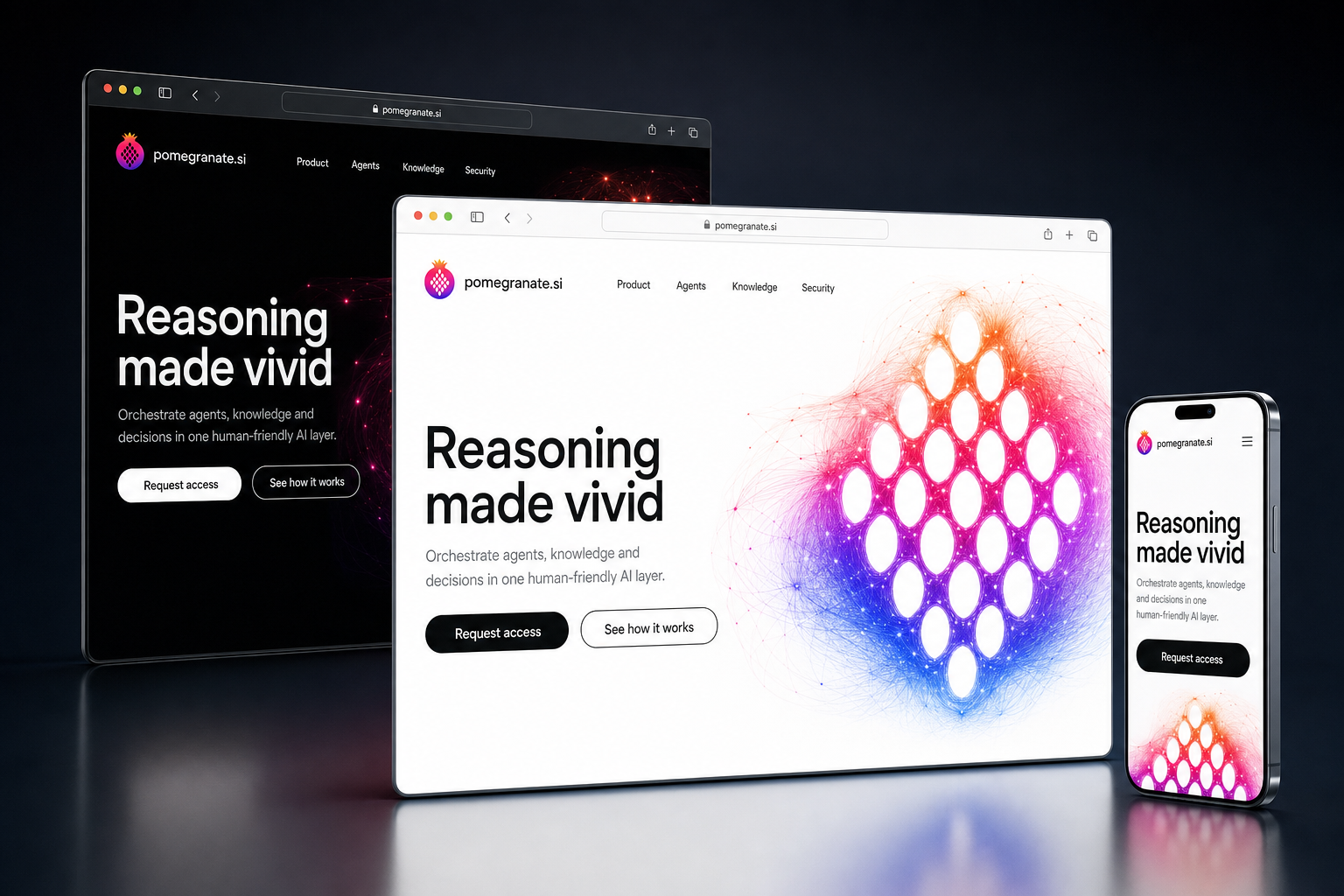pomegranate.si website concept preview enlarged