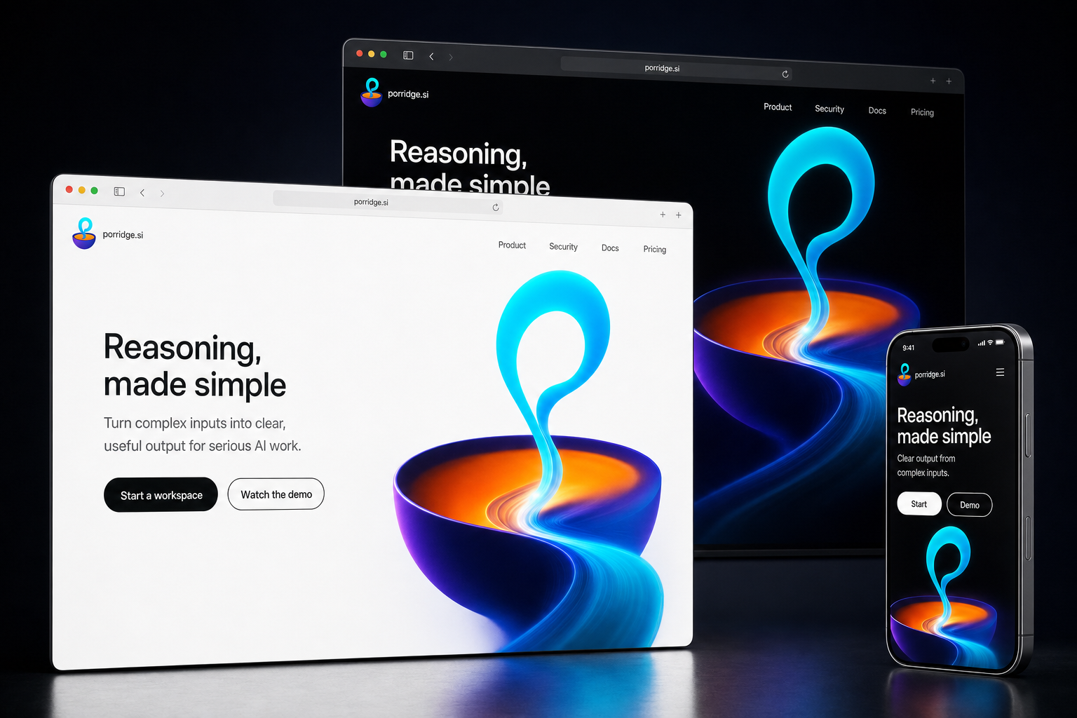 porridge.si website concept preview