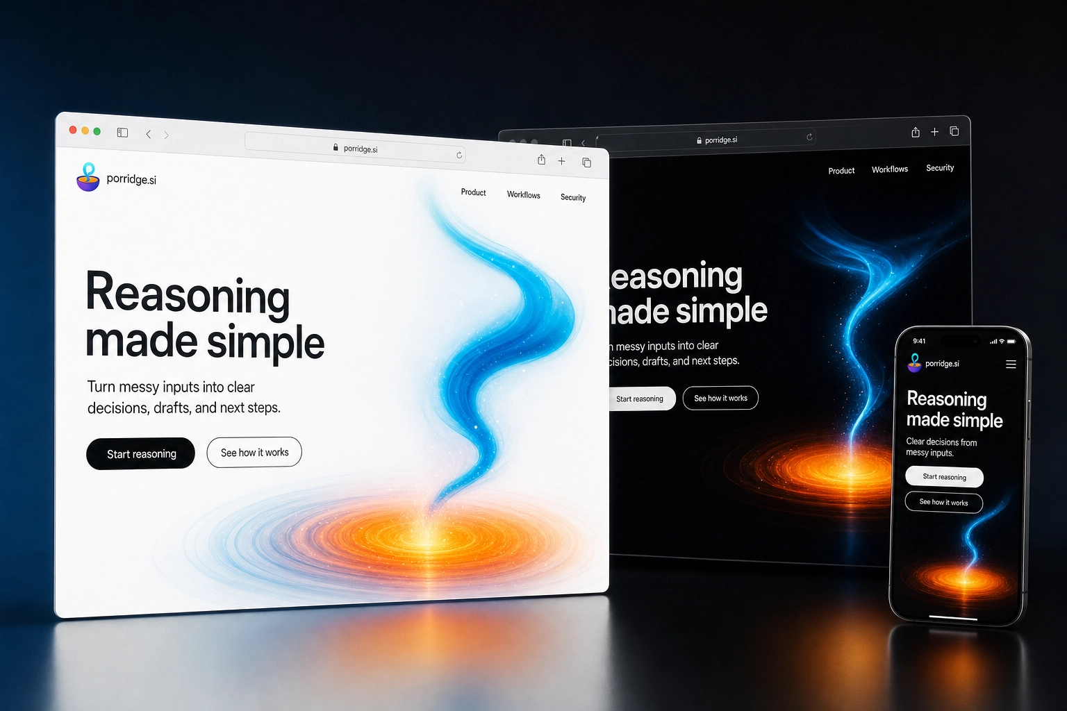 porridge.si website concept preview