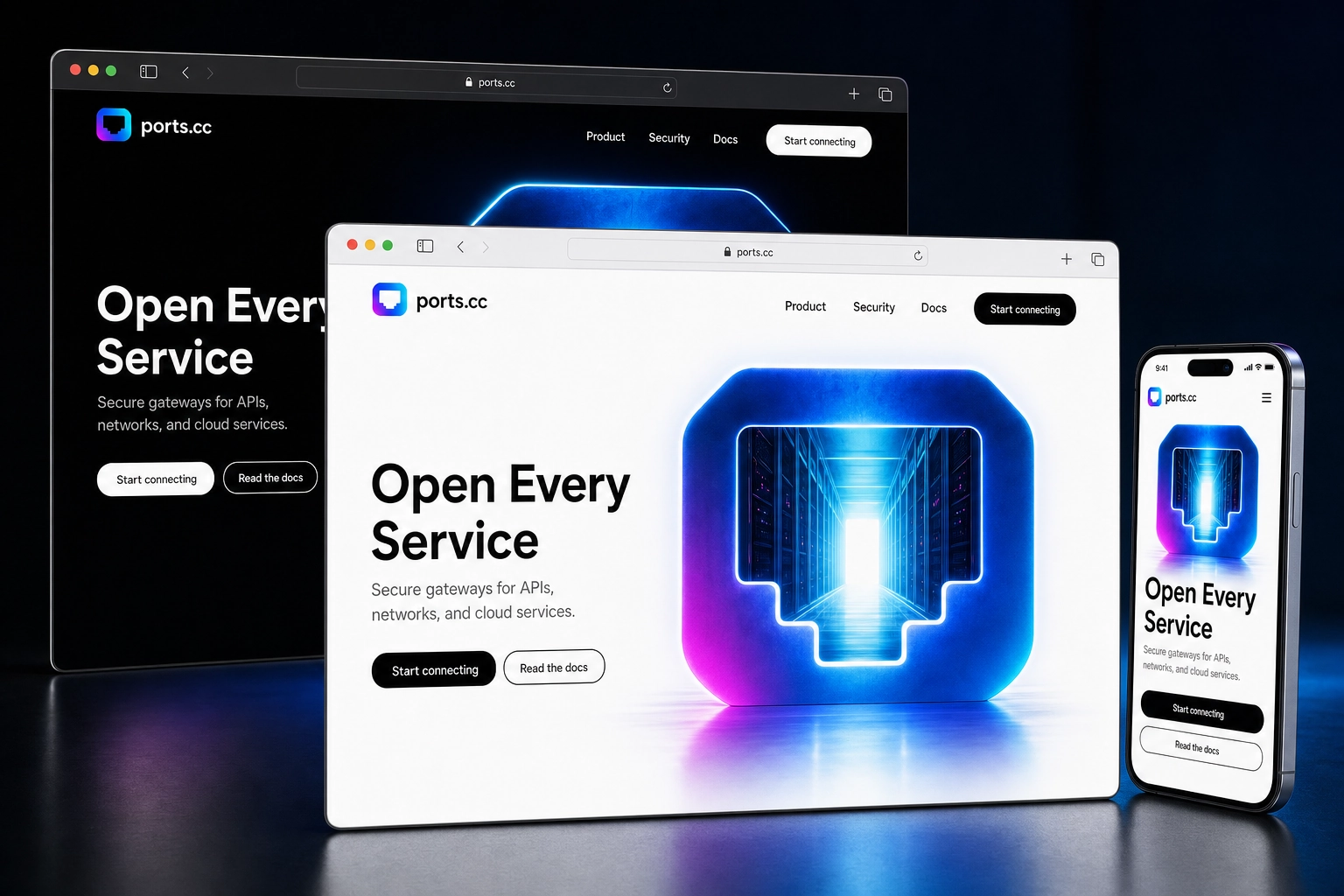 ports.cc website concept preview