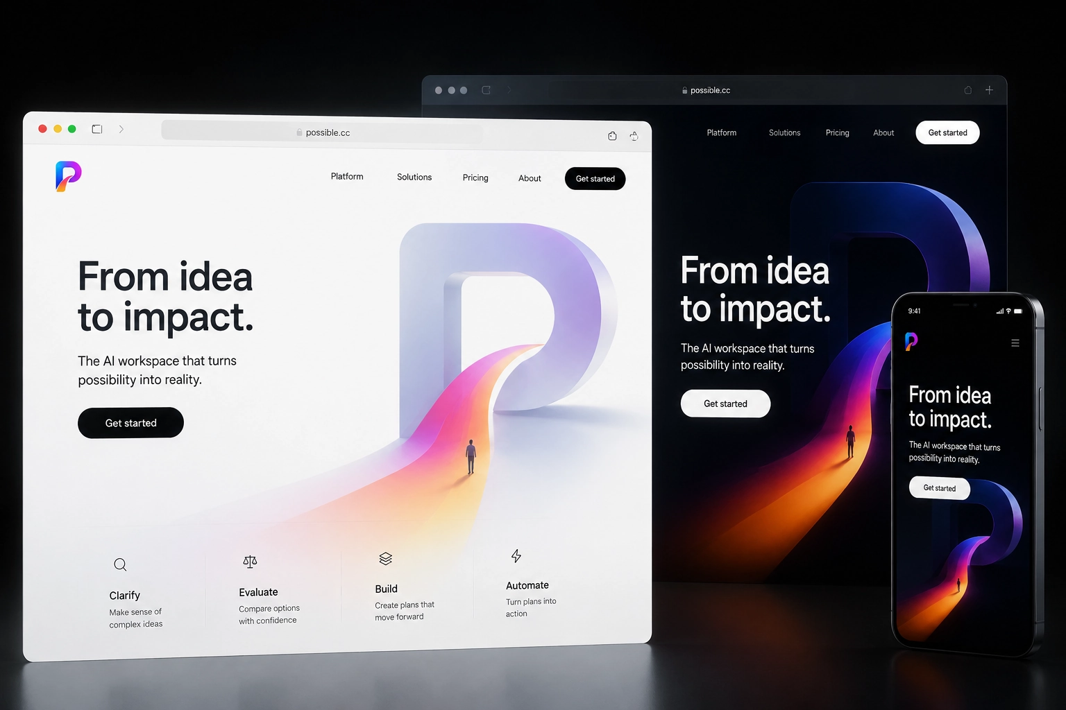possible.cc website concept preview
